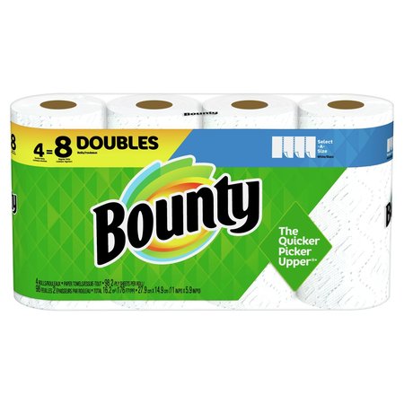 BOUNTY Bounty Select-A-Size Paper Towels, 2 Ply, White, 4 PK 66575